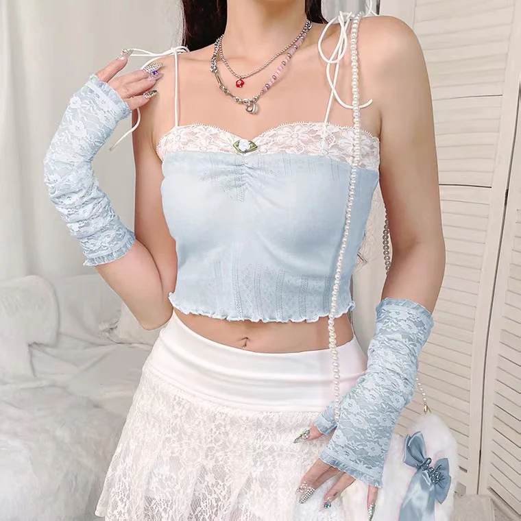 Vintage Lace Pleated Small Sling HA0564 - Image 2