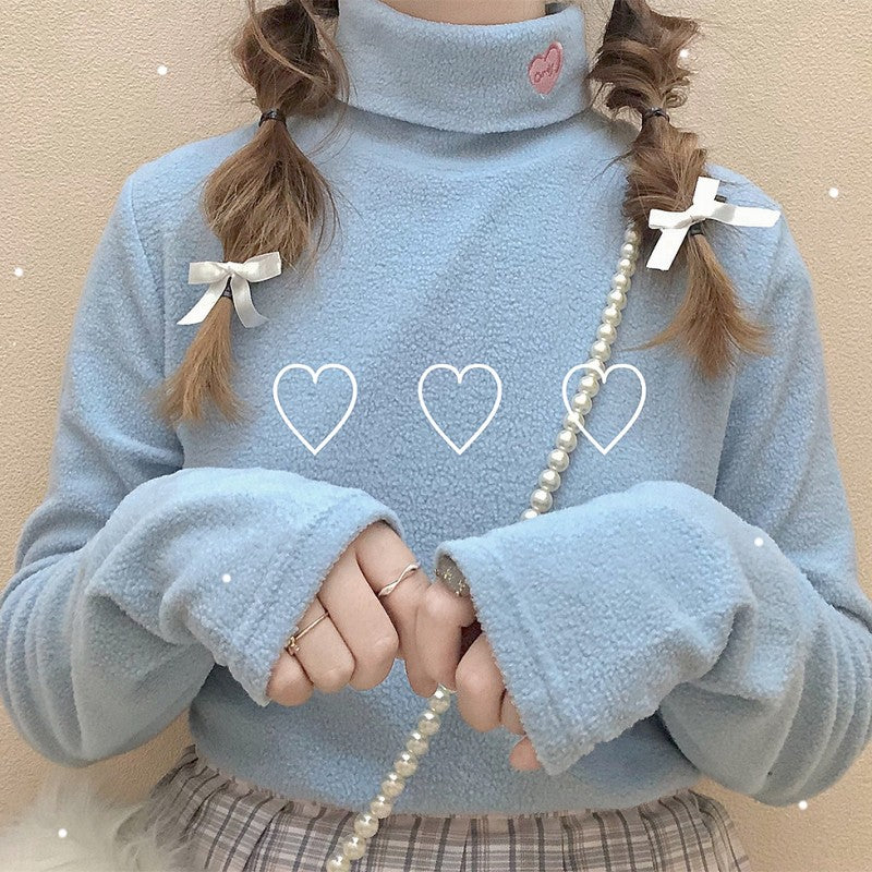 Warm pink and blue color autumn and winter long sleeves  HA1397 - Image 3
