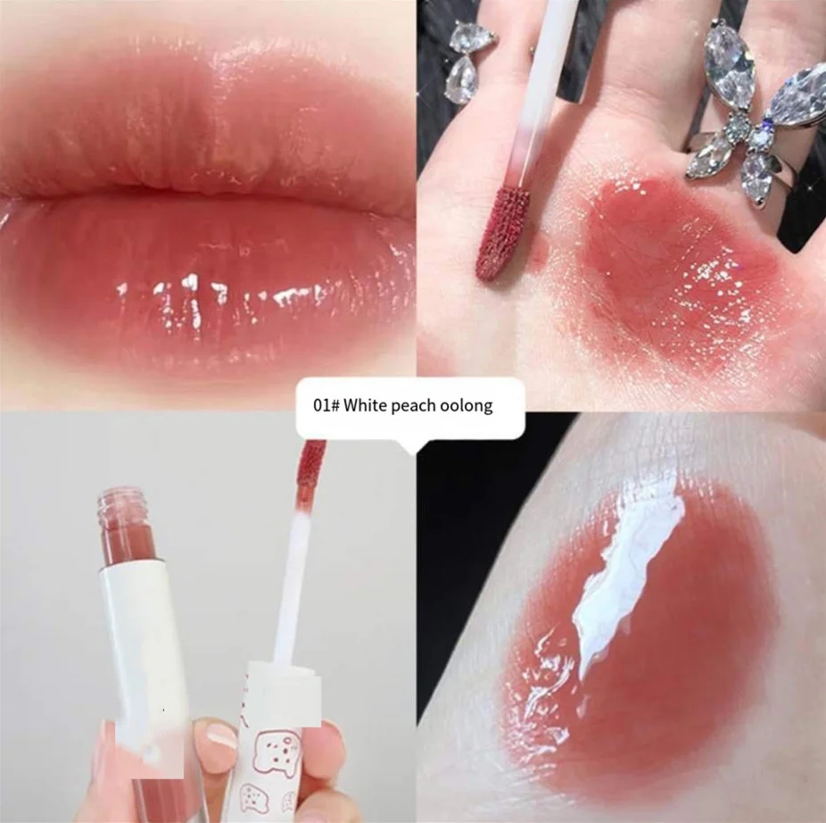 Water glossy clear glass lip    HA0662 - Image 2