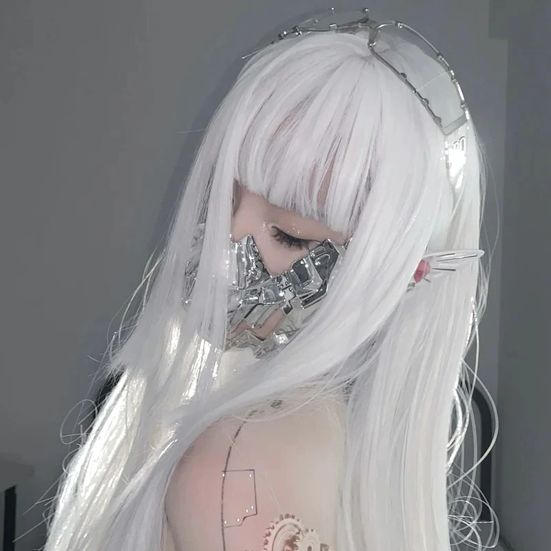 White air bangs wig   HA1888 - Image 3