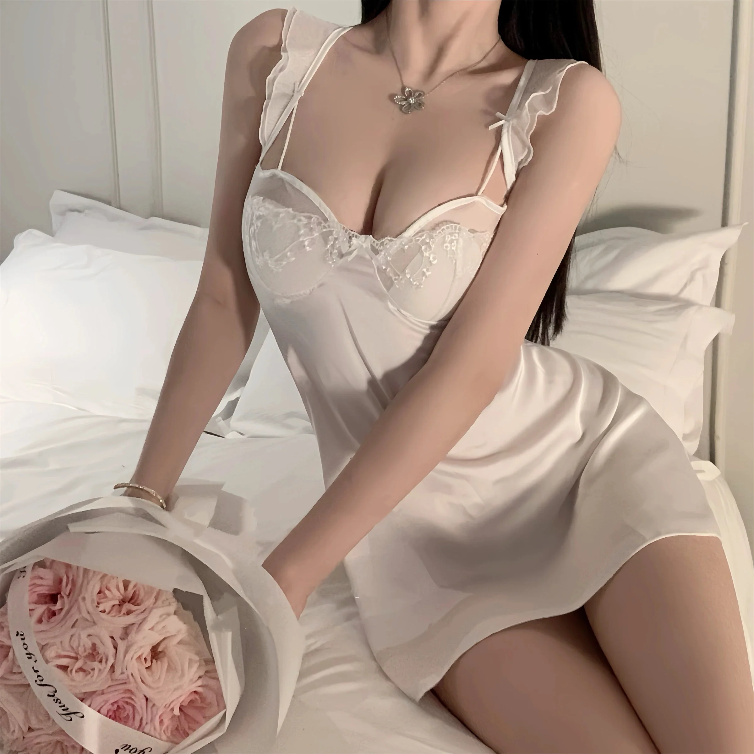 White backless dress HA2946 - Image 2