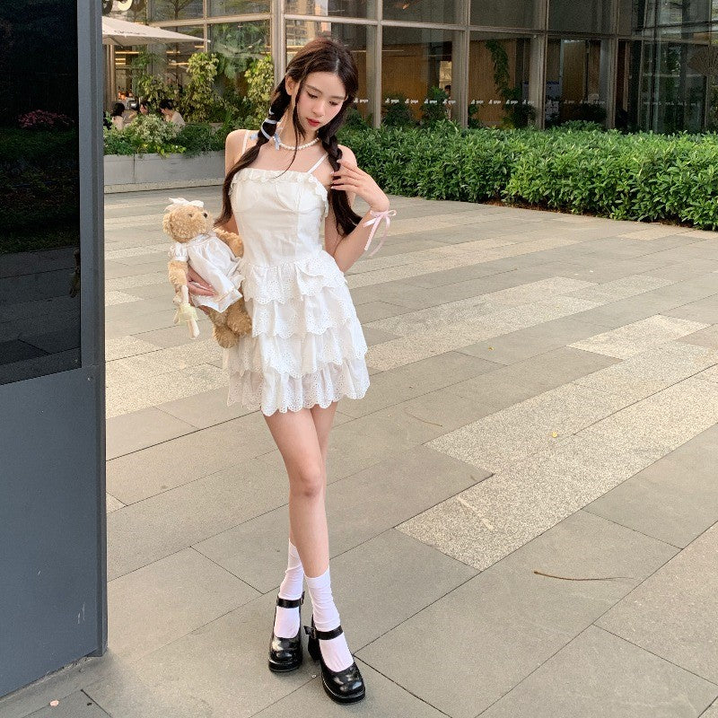 White Cake Sling Dress HA1624 - Image 3