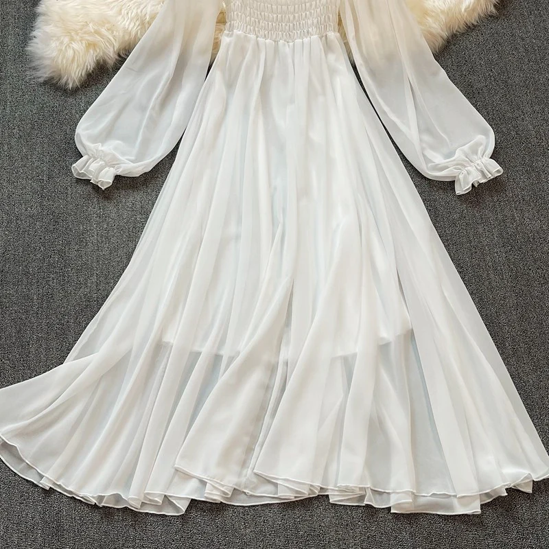 White fairy style a line dress   HA1838 - Image 2