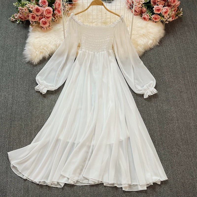 White fairy style a line dress   HA1838 - Image 4