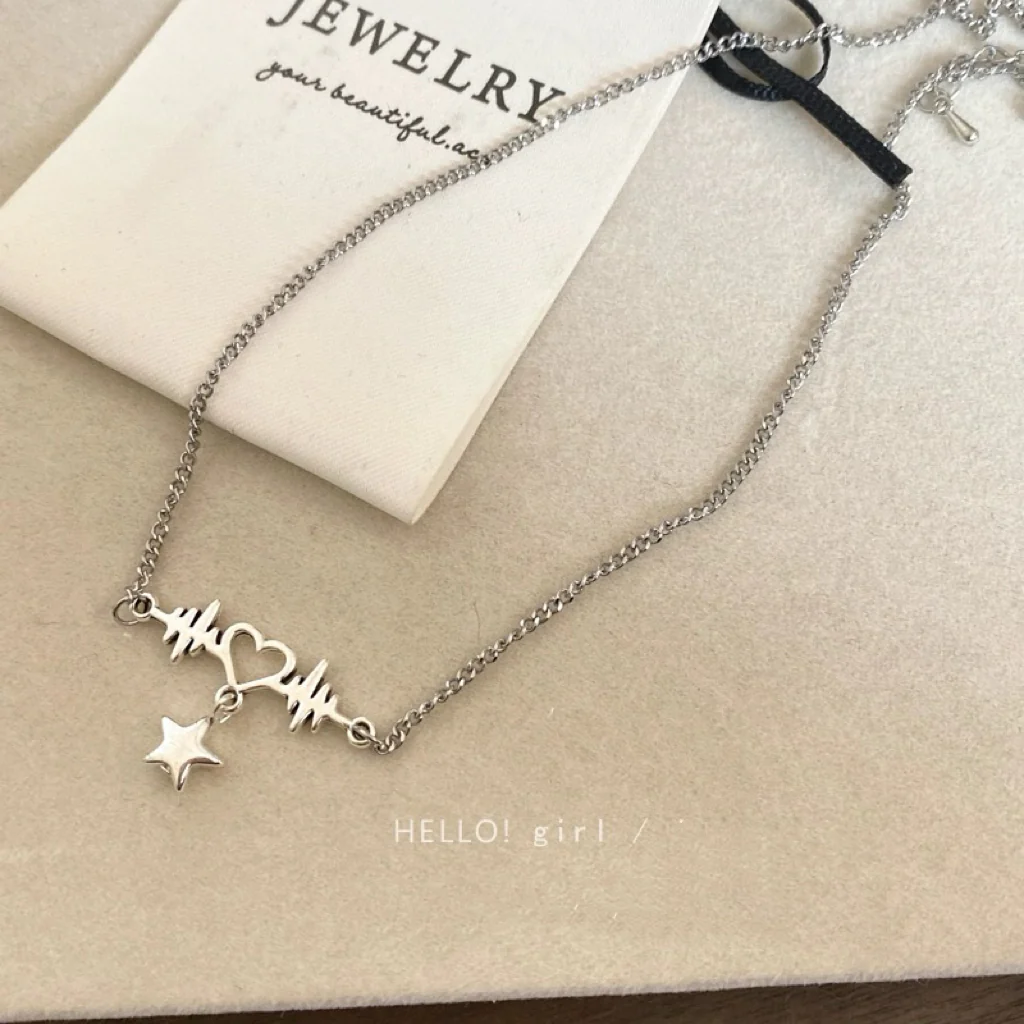 White lace cross clavicle necklace HA2423 - Image 7
