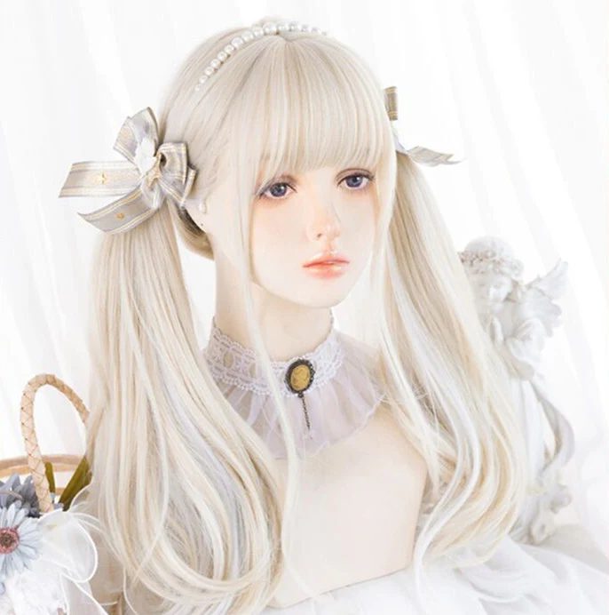 White long wig  HA0048 - Image 10