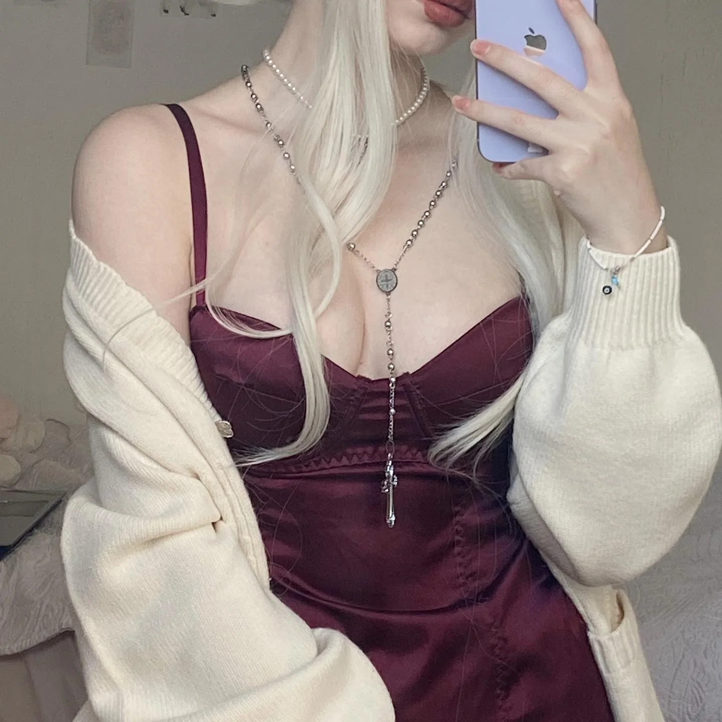 White long wig  HA0048 - Image 12
