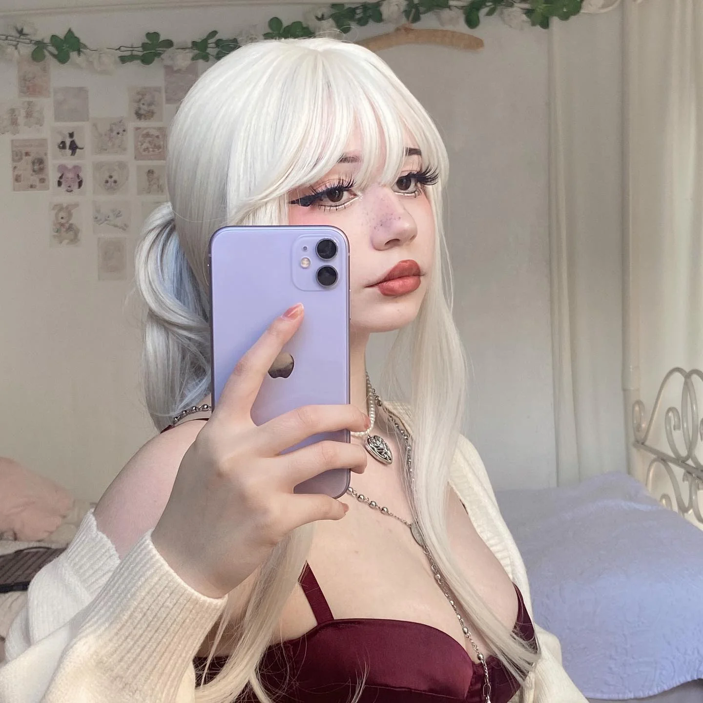 White long wig  HA0048 - Image 4