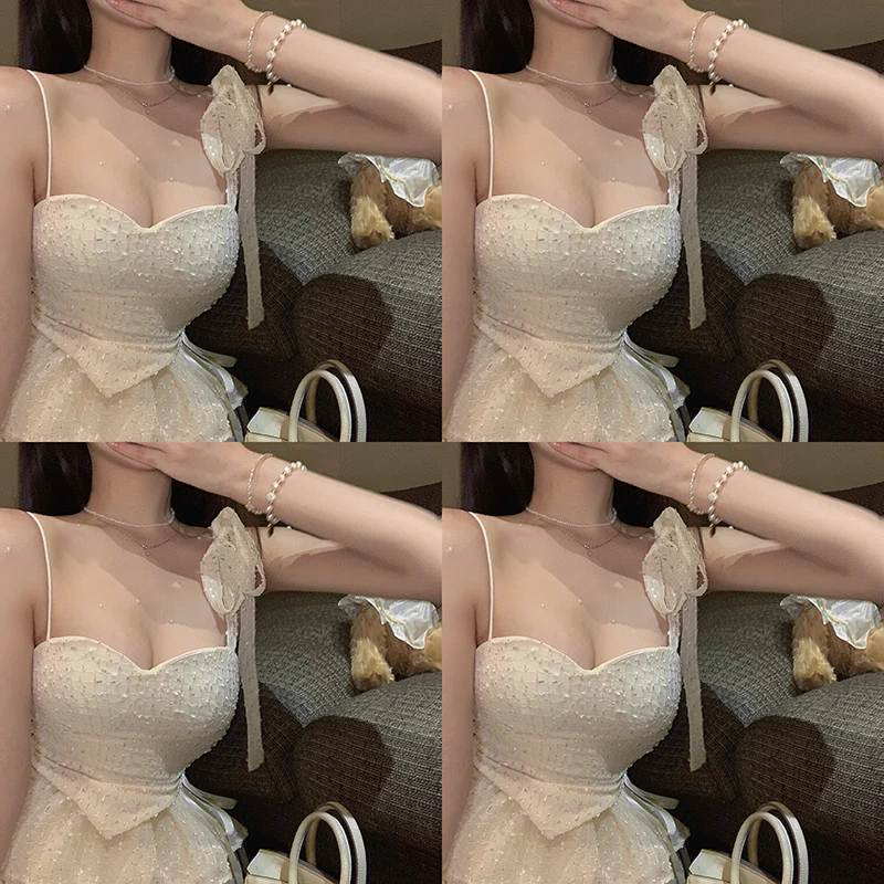White Puffy A-Line Slip Dress  HA0603 - Image 5