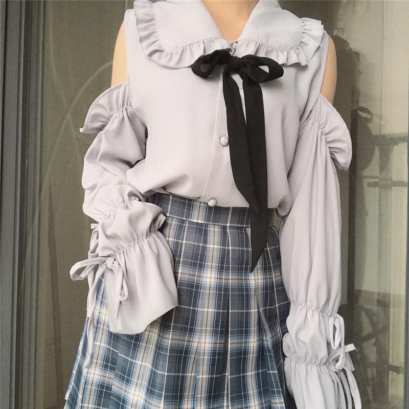 White shirt with lace inside   HA1257 - Image 3
