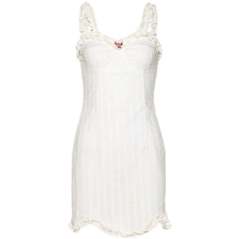 White strappy hip dress   HA1731 - Image 5