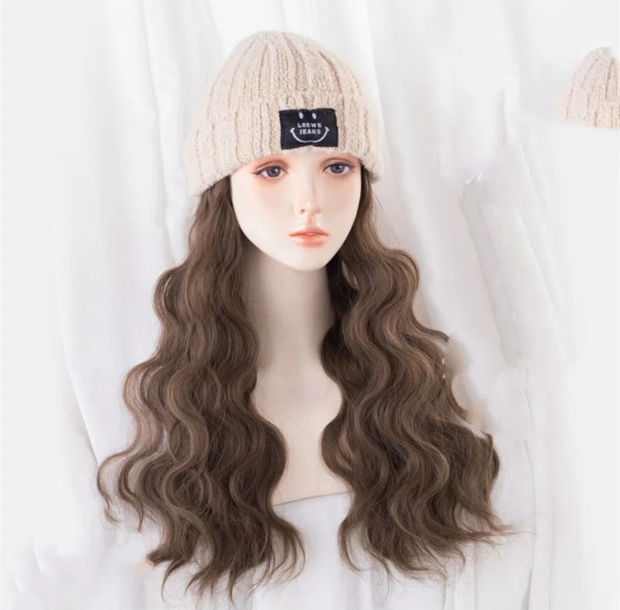 Wig cap one detachable long curly hair  HA0077 - Image 4