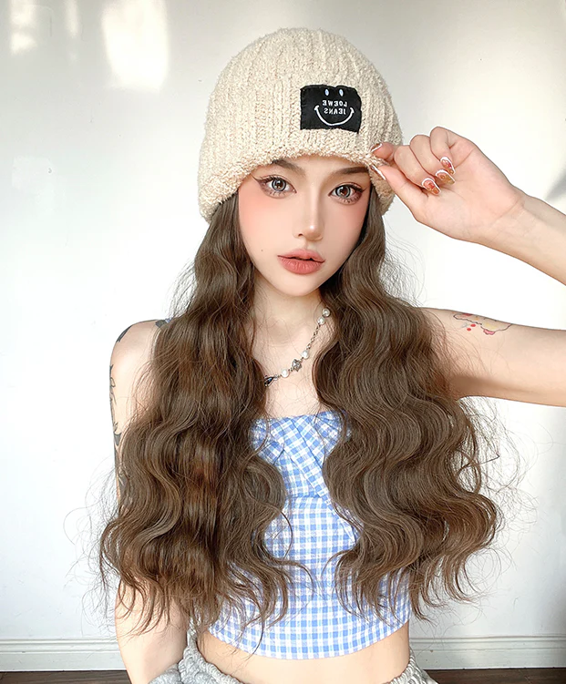 Wig cap one detachable long curly hair  HA0077 - Image 5