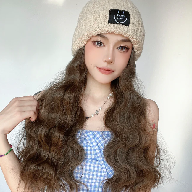 Wig cap one detachable long curly hair  HA0077 - Image 7