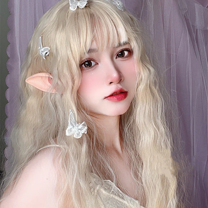 Women's blond long curly hair HA0269 - Image 2