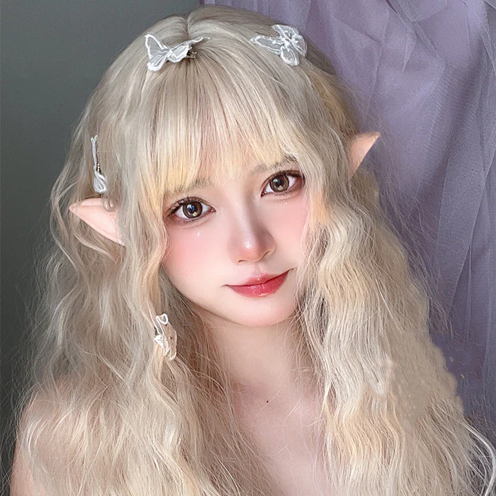 Women's blond long curly hair HA0269 - Image 3
