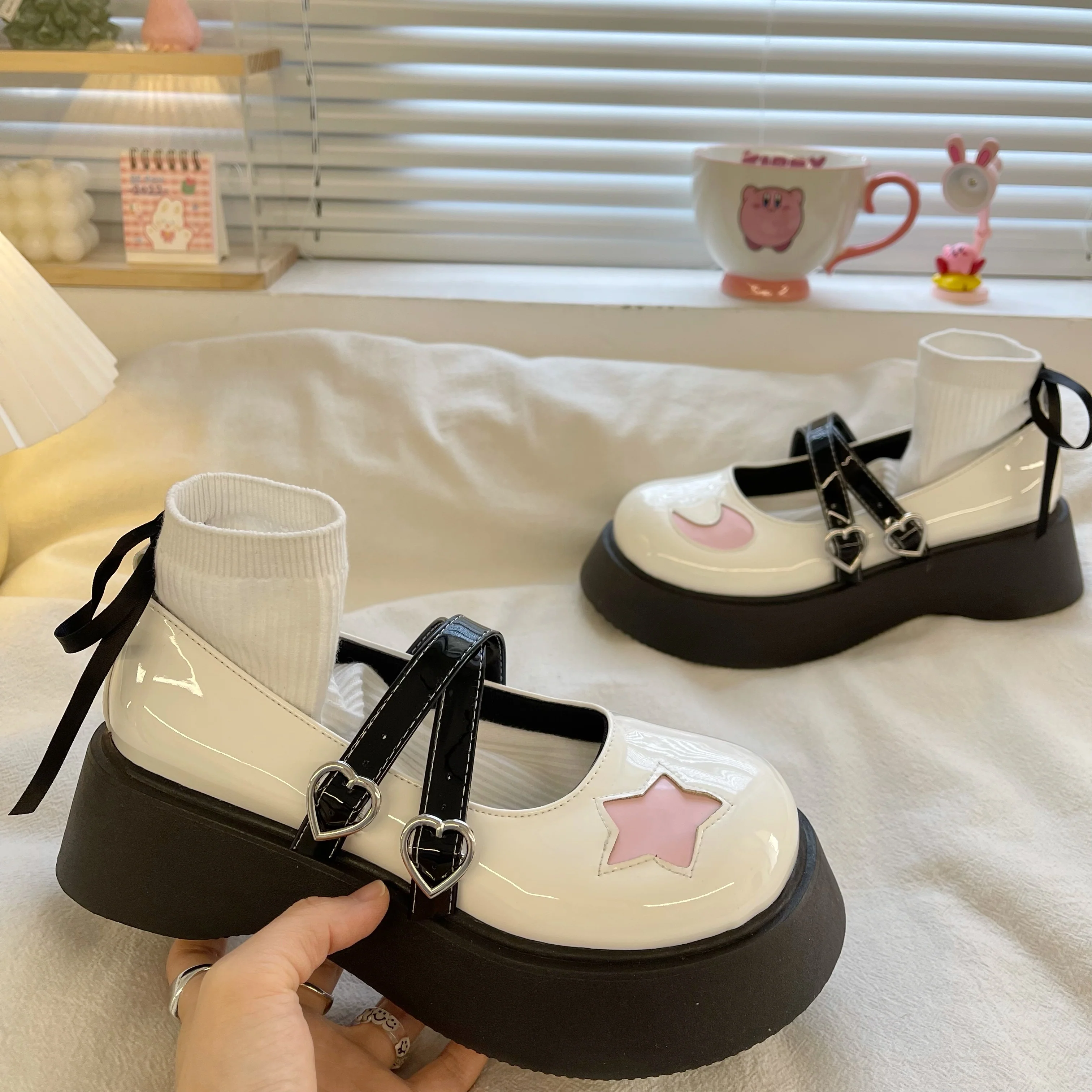 Women's cute big leather shoes   HA0393 - Image 3