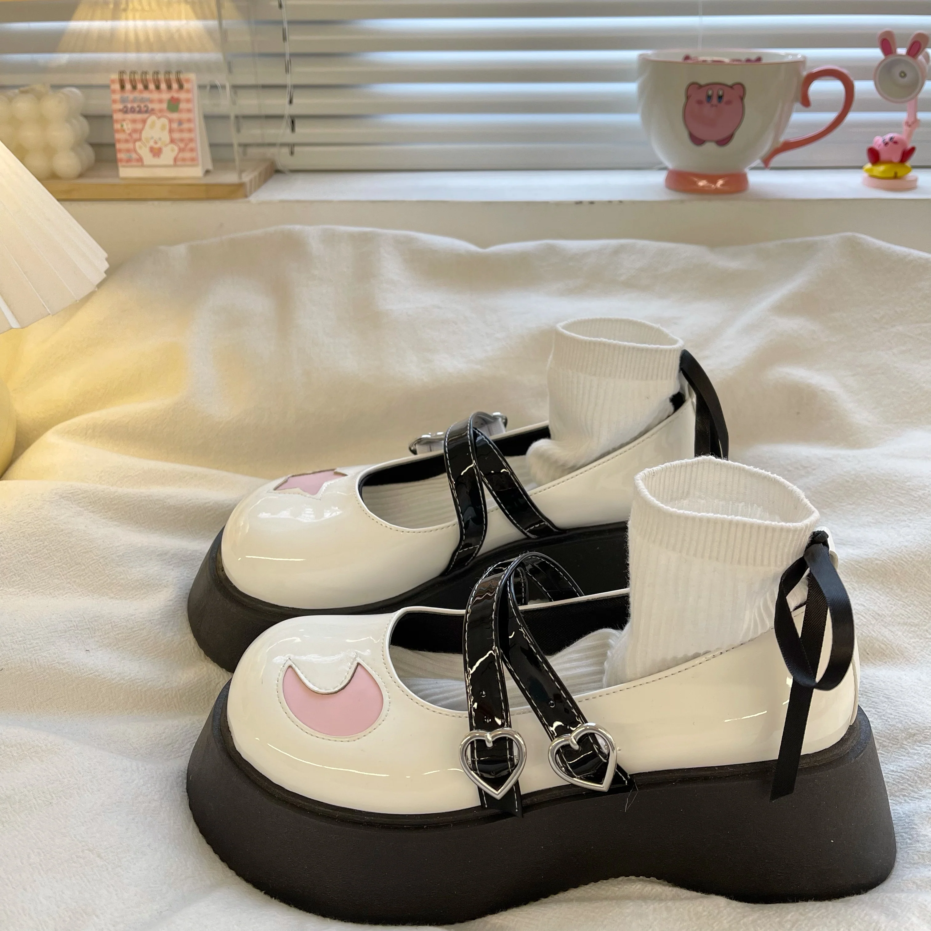 Women's cute big leather shoes   HA0393 - Image 4