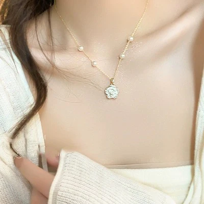 Women's double tassel pearl necklace   HA2142 - Image 6