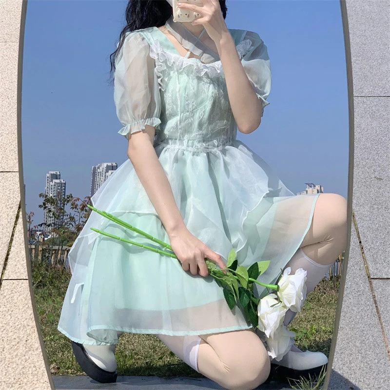 Women's mint green fairy dress HA0480